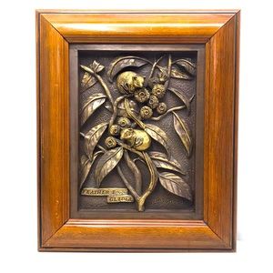 Rare Feather Tail Sugar Gilder‎ 3D Framed Art Signed Vintage